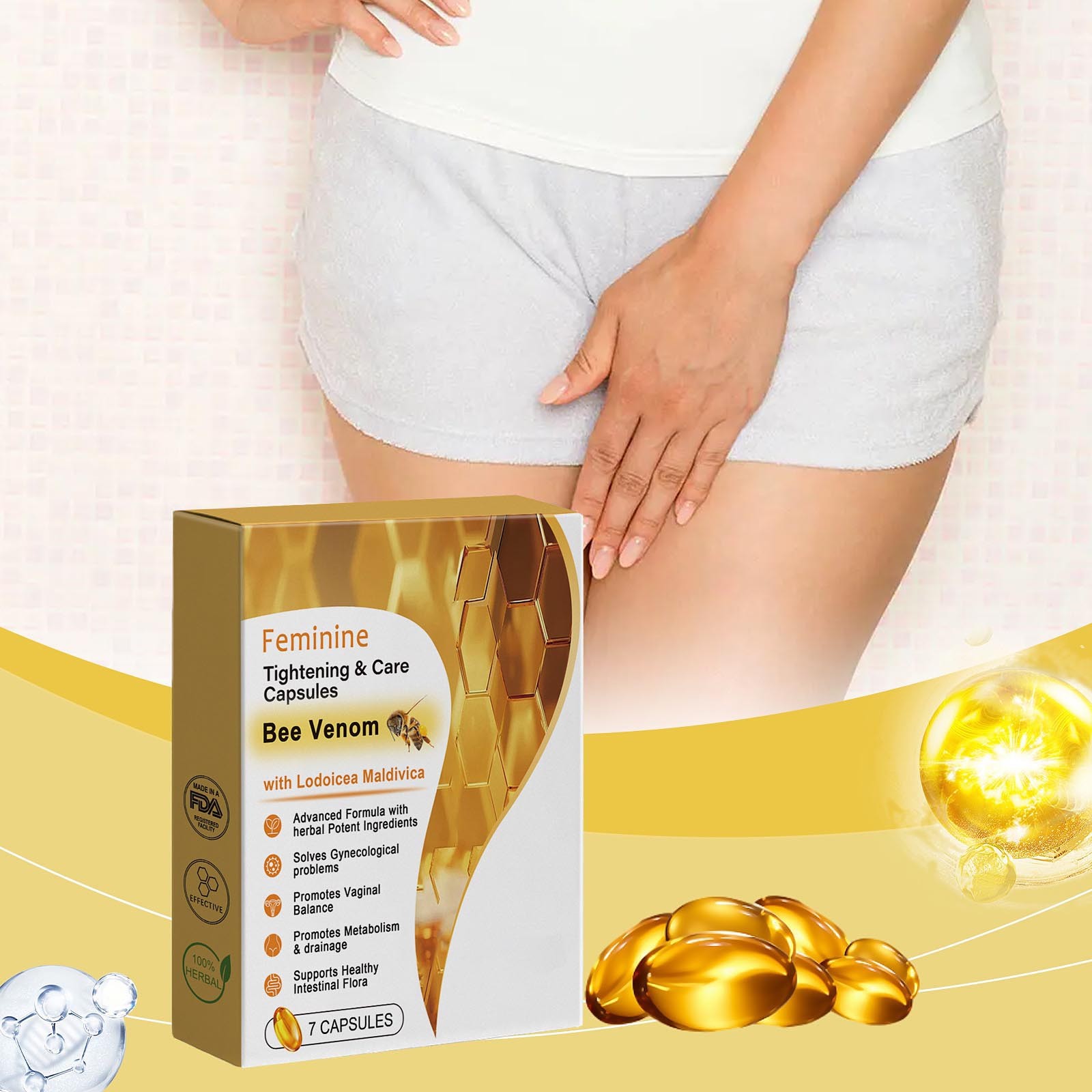 Health Wellness Product - Bee Capsules Honey Bee suplemen kesehatan