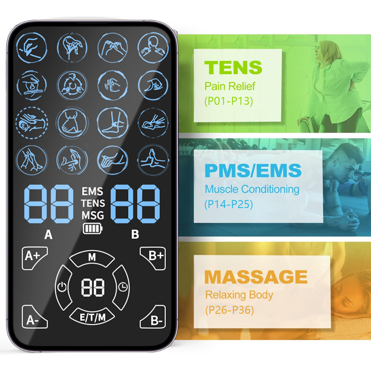 Tens Pain Relief Unit - Alat Pijat Pereda Nyeri TENS Unit