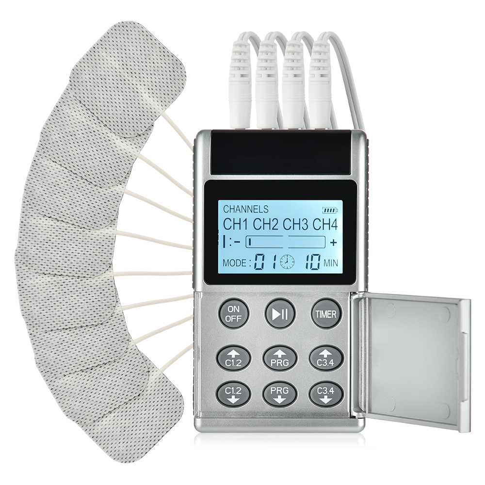 Tens Pain Relief Unit - 8 bantalan elektroda 15 Mode perawatan