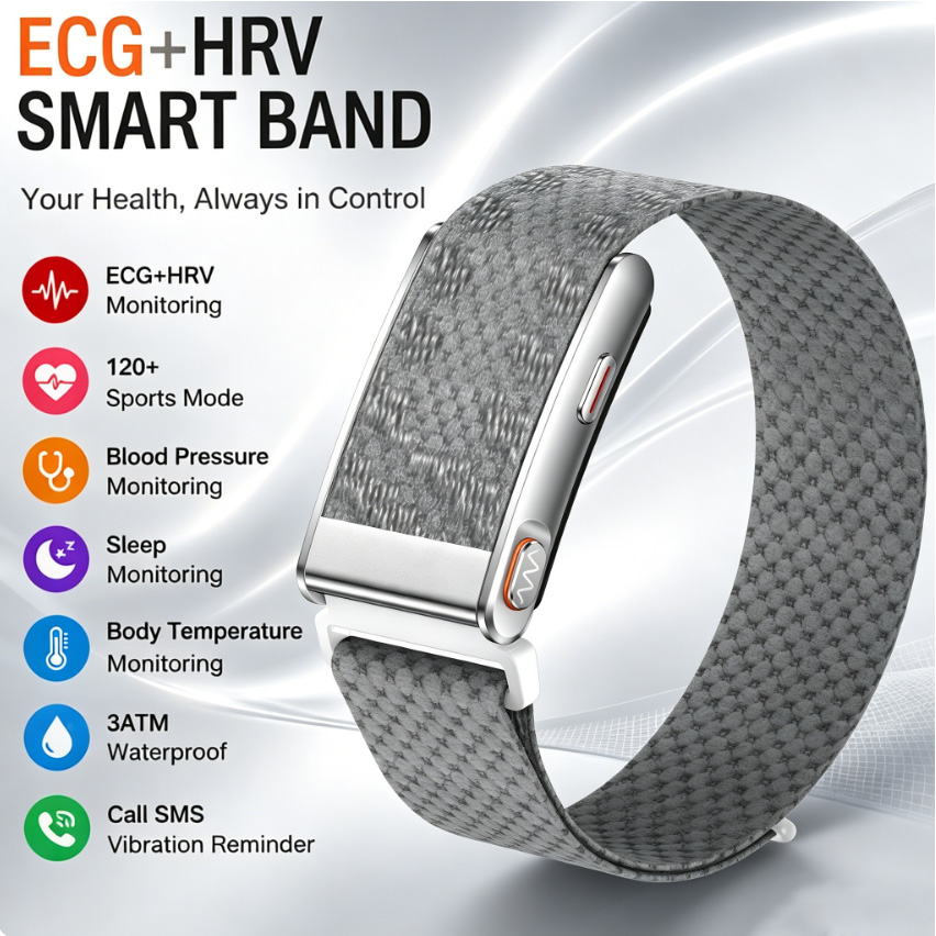 Health Wellness Bracelet - Gelang Kesehatan Pintar ECG HRV Monitor
