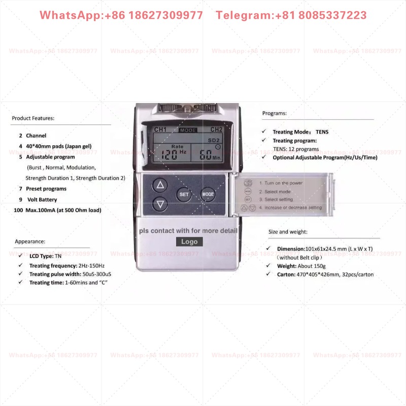7000 4-Channel 15 Mode Alat Pe - Tens Pain Relief Unit ulasan dan harga