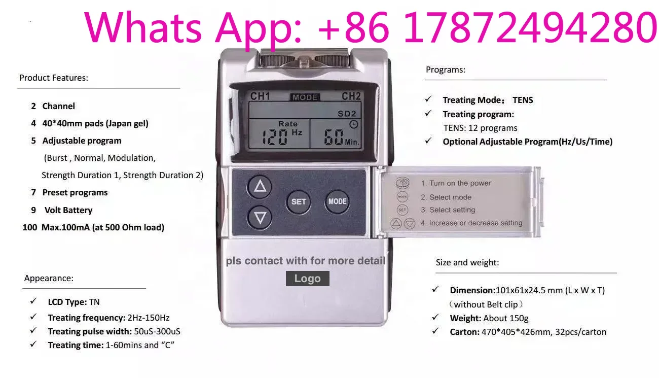 Alat Terapi TENS 7000 4 Kanal  - Tens Pain Relief Unit ulasan dan harga