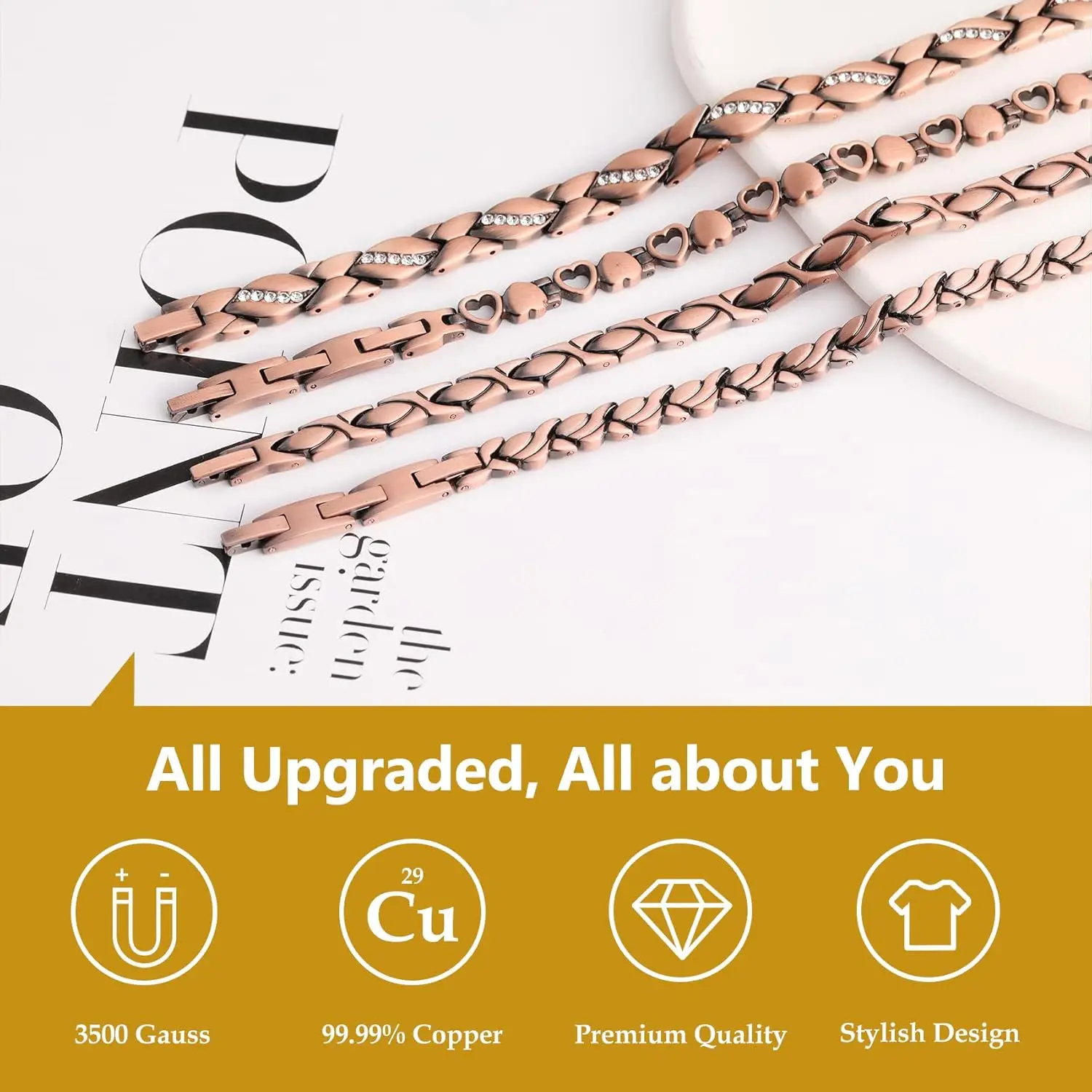 ARADOO Gelang Magnet Tembaga M - Health Wellness Bracelet ulasan dan harga
