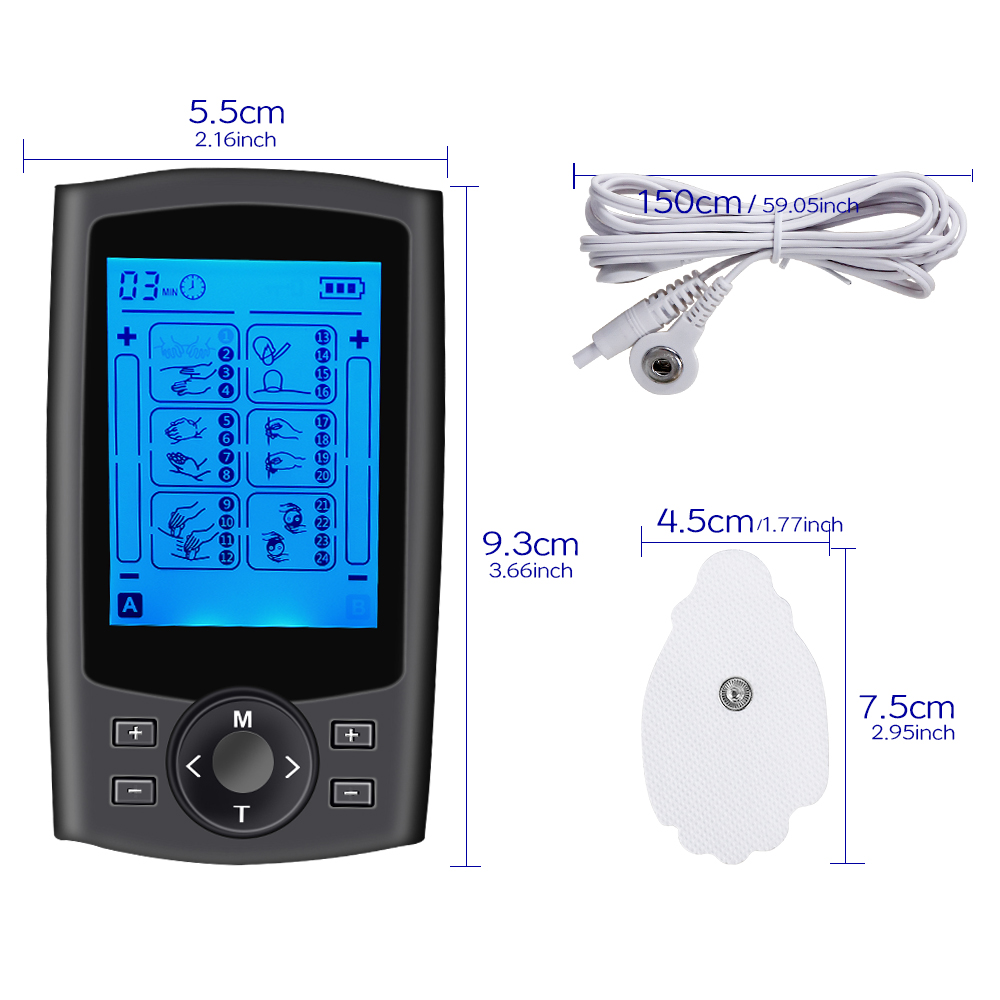 24 Mode Pemijat Tens EMS Stimu - Tens Pain Relief Unit ulasan dan harga