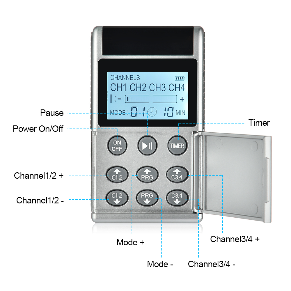 8 bantalan elektroda 15 Mode p - Tens Pain Relief Unit ulasan dan harga