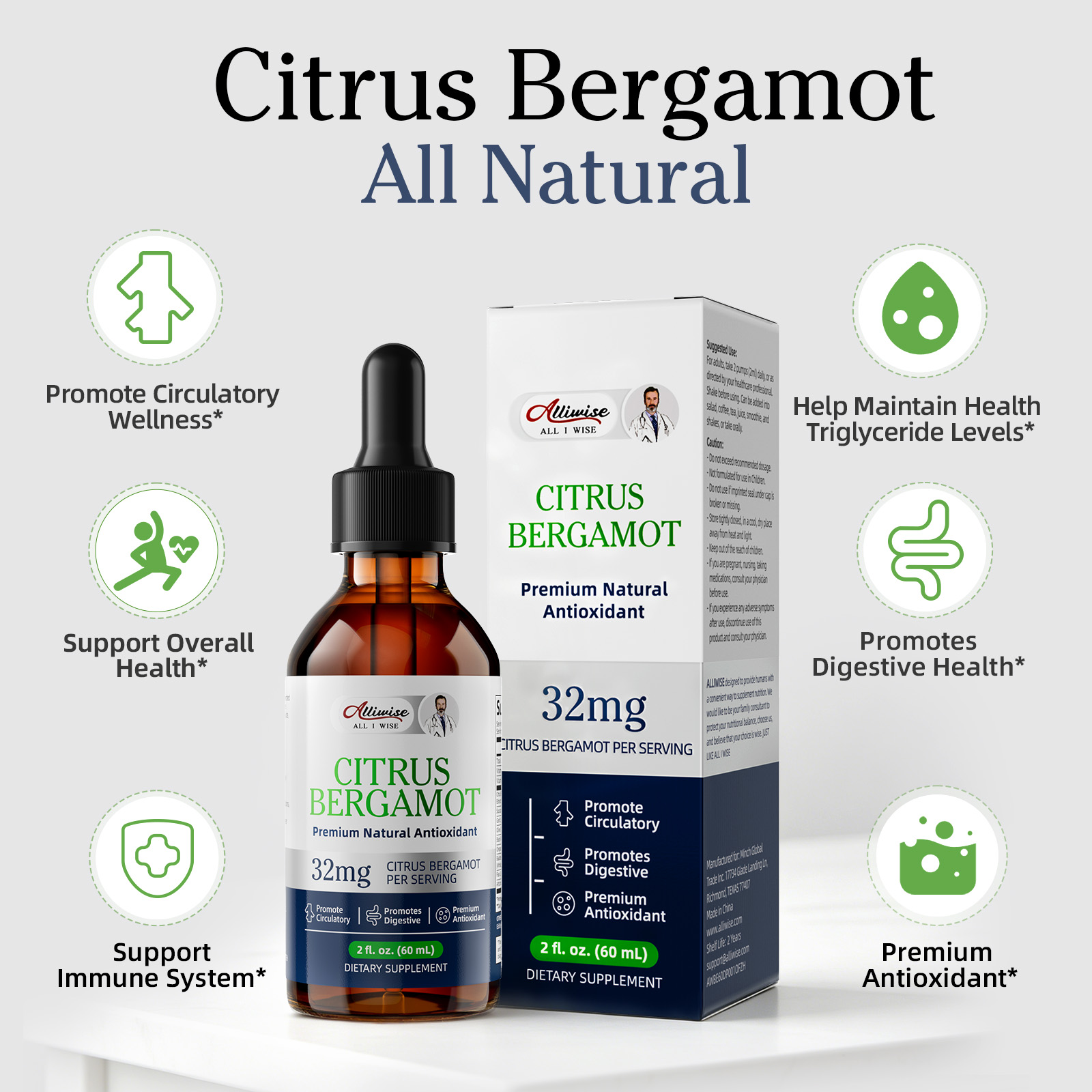 Tetes Ekstrak Bergamout Alliwi - Health And Wellness Promotion ulasan dan harga